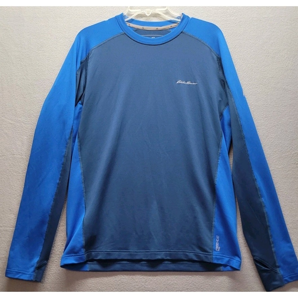 Eddie Bauer First Ascent Mens Blue FreeHeat Pro Performance Long Sleeve Shirt L